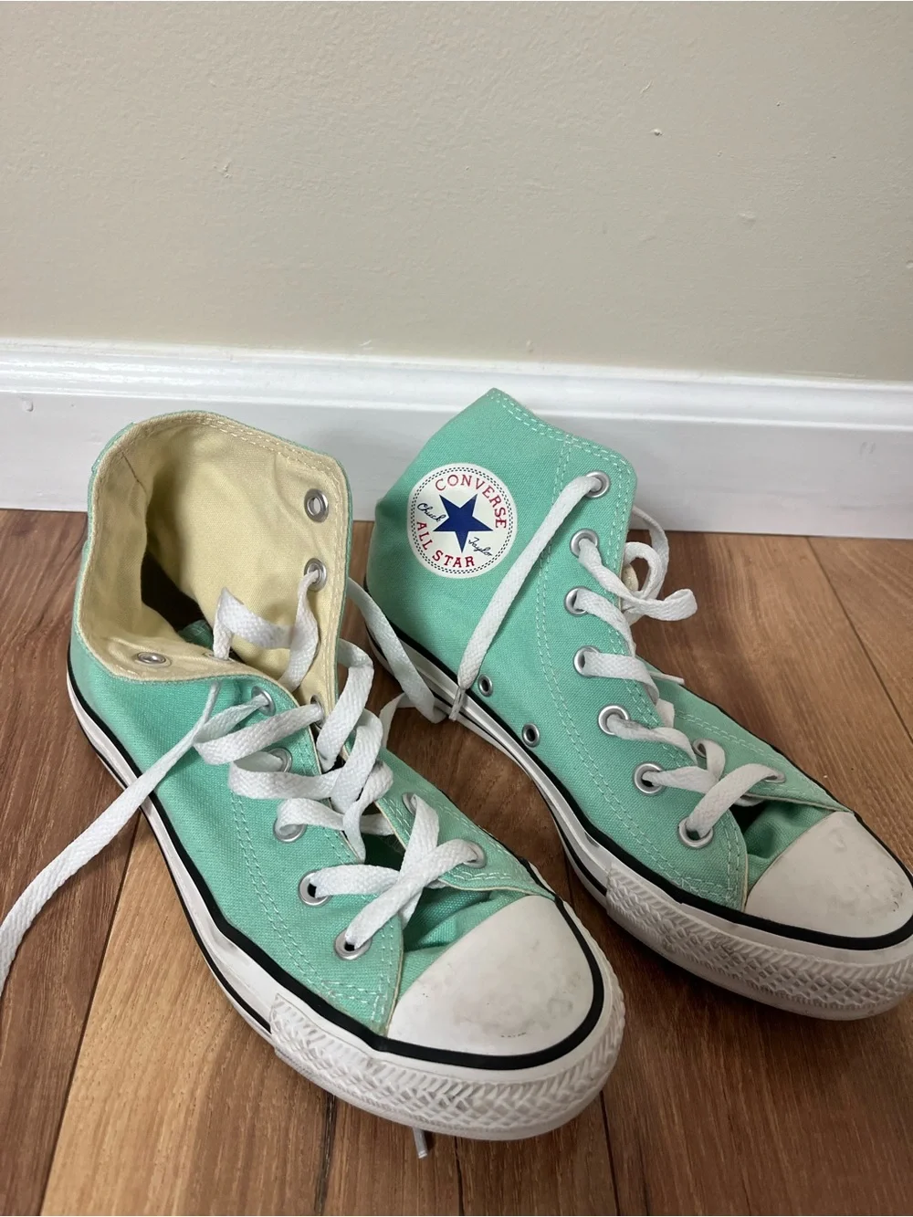 Converse Women’s Mint Green High Top Sneakers